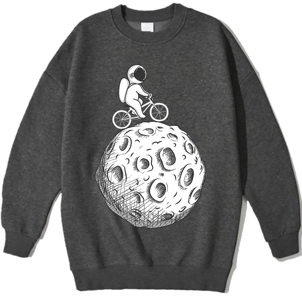 

Flying Astronaut Cartoon Print Men Hoodie Hip Hop Fleece Sweatshirt Crewneck Creativity Sweatshirt Cartoons Loose Hoodies Mens