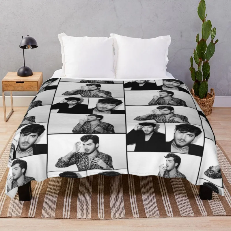 

Stunning Adam Lambert Blanket Flannel Plush Print Fluffy Unisex Throw Thick blankets for Bed Home Cou