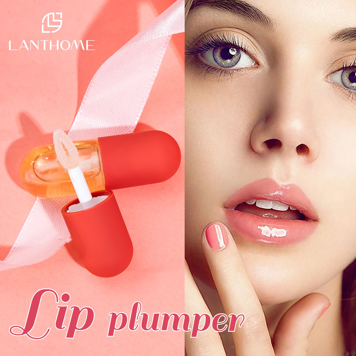 

Original Lanthome Lip Plumper Enhancer Fuller and Moisturizing 5ml Day Night Care Serum Hydrating Reduce Fine Lines For Women