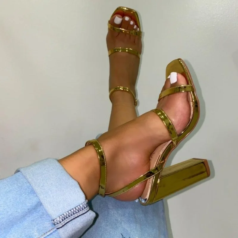 

Europe 2022 Summer Women Sandals Fashion Sexy High Heel Shoes Woman Buckle Strap Plus Size 43 Sandals for Women Platform Shoes