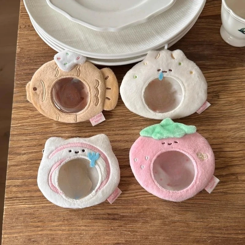 Фото Милые плюшевые сумки-органайзеры Kawaii Pudding Pins в японском стиле для хранения, с изображением животных и мультяшных аниме-персонажей, защитные чехлы для кукол, новинка 2026 года №3