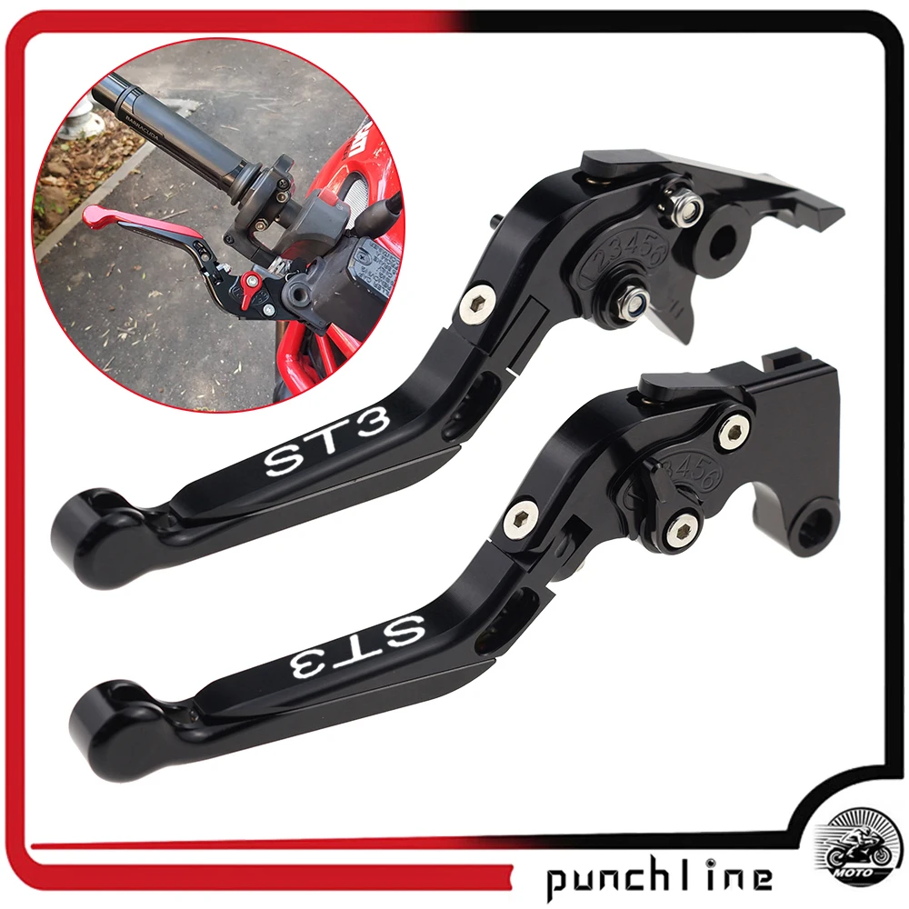 

Fit ST3/S/ABS 2003-2007 Clutch Levers For ST 3 Folding Extendable Brake Handles