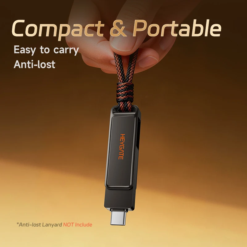 Фото USB-флеш-накопитель HEYGATE OTG Type-C, 32–256 ГБ, USB3.2 Gen1, высокоскоростной, 150 МБ/с, портативный металлический флеш-накопитель, U-диск для хранения данных на мобильном телефоне №4