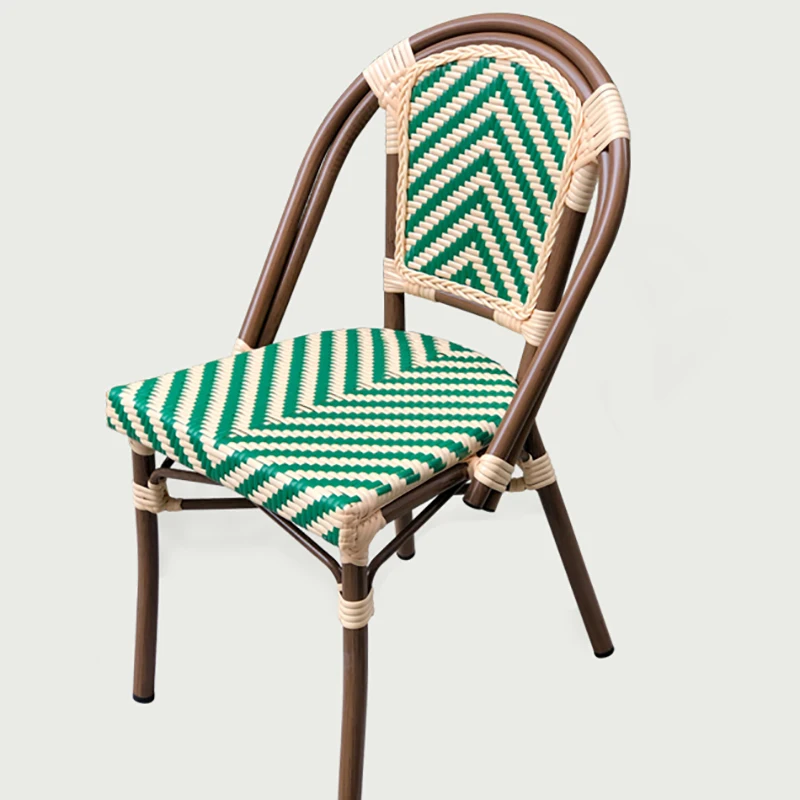 

Wicker Cafe Nordic Chairs Designer Rattan Floor Modern Restaurant Chair Outdoor Single Chaise Salon Nordic Furniture Living Room