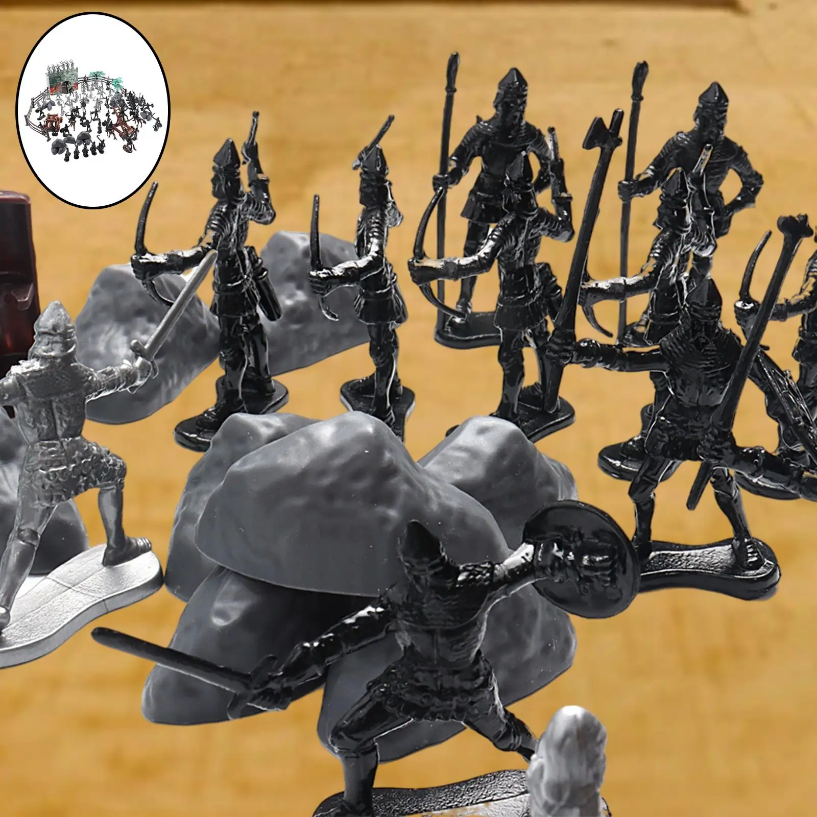 

Set of 120 Medieval Castle Toys Warriors Medieval Knights for Kids Children