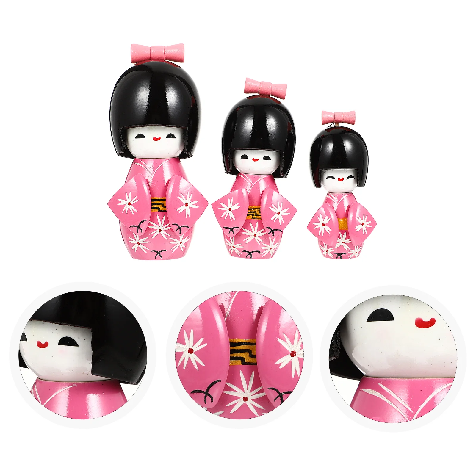 

Kimono Japanese Set Geisha Kokeshi Cutefigure Decorations Asian Figurine Desktop