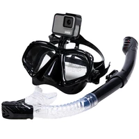 2022b snorkel tube set diving mask anti fog swimming diving goggles snorkel tube for gopro underwater sports camera