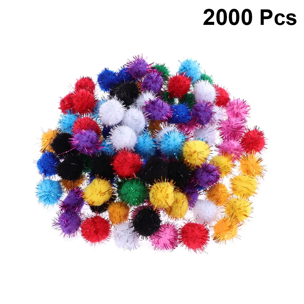 

Pompoms Craftsglitter Colorful Artsdiy Fluffy Craft Pompoms Supplies Pompon Plush Kit Decorations Baubles Sparkle Mini Christmas