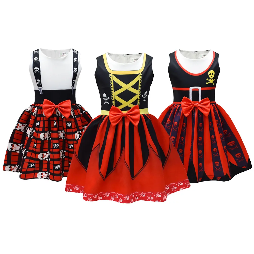 Женское платье без рукавов с принтом черепа