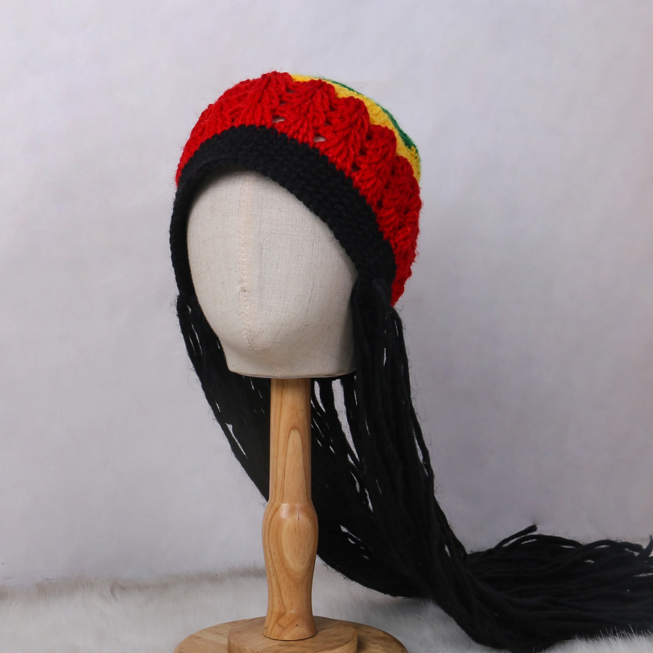 

Children's wig braid hat Handmade knitted hip-hop hat Rasta Bean dirty braid reggae autumn winter baby warm pullover cap