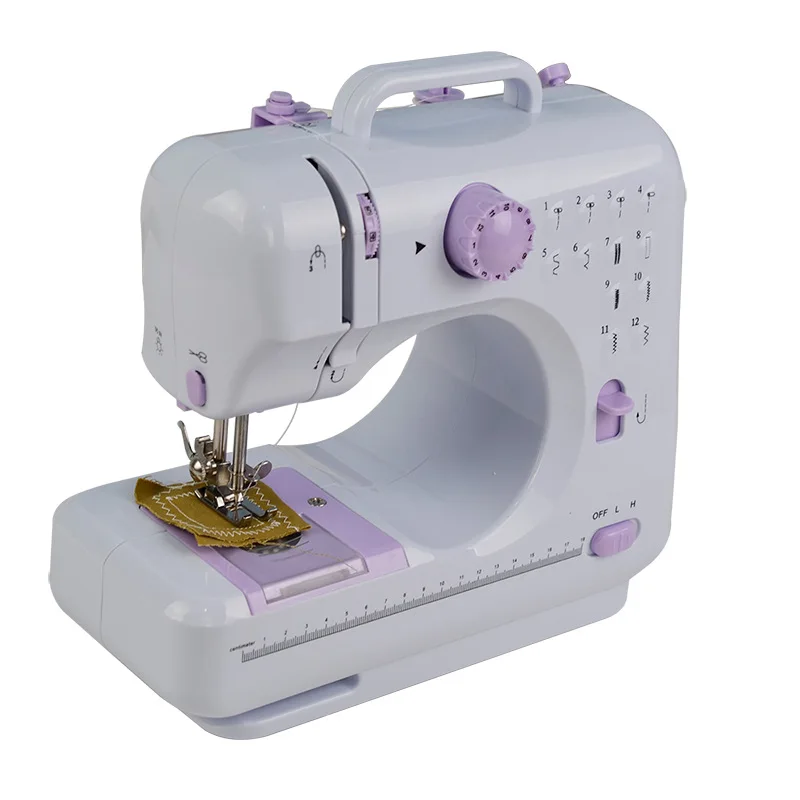 

Mini Electric Household Crafting Mending Overlock 12 Stitches Pedal Beginners With Presser Foot Portable Sewing Machine