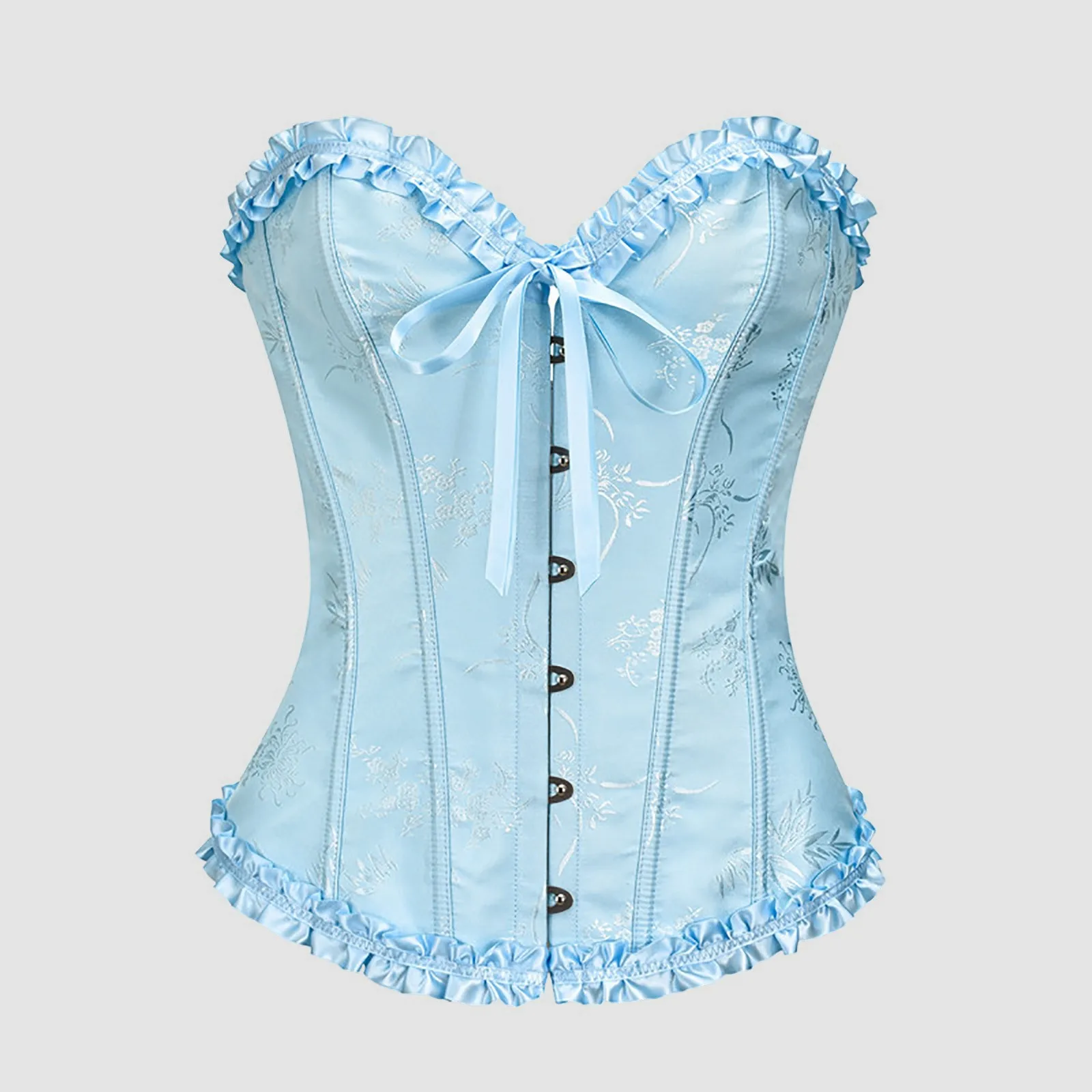 Женский кружевной корсет с бантом топ сексуальный торсионный на талии