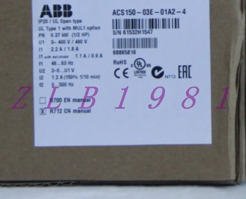 ONE NEW ABB ACS150-03E-01A2-4