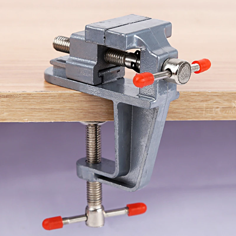 

8001 Mini Small Vise Aluminum Miniature Small Jewelers Hobby Vice Clamp on Table Bench Vise CNC Parts Tools