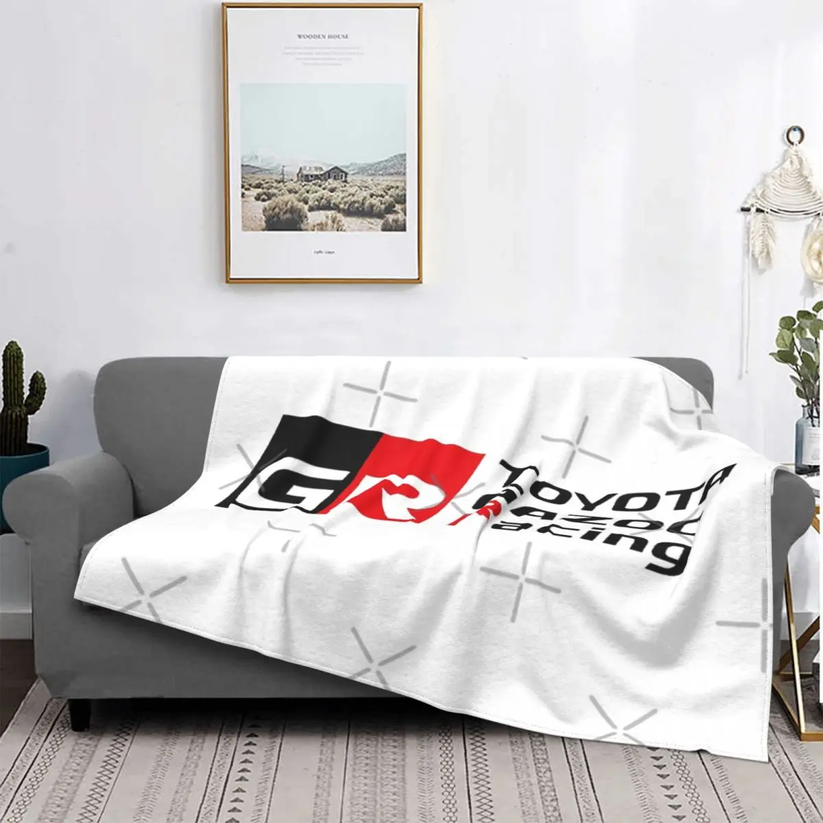 

Manta con logotipo de Toyota Gazoo Racing, colcha para cama a cuadros, toalla de muselina para playa, colcha de 220x240