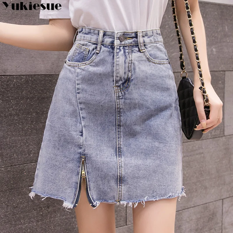 

high waist Women's skirt skirts woman fashion sexy split up denim jeans skirts womens jupe femme mini skirt maxi pencil skirt
