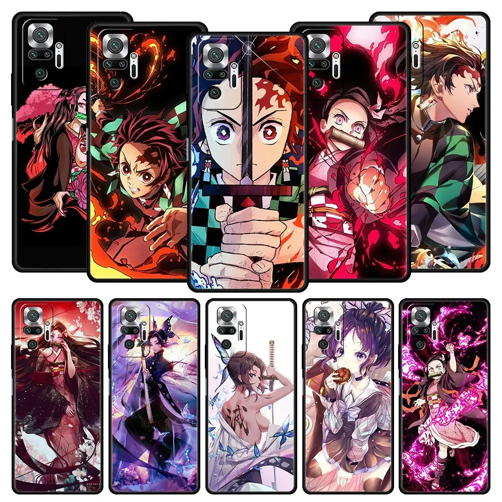 

Kimetsu Demon Slayer Anime Case For Xiaomi Redmi Note 11 10 9s Pro K50 7 8 9 8A 9A 9C 8T 9T 11T 5G K40 Gaming Phone Cover Coque