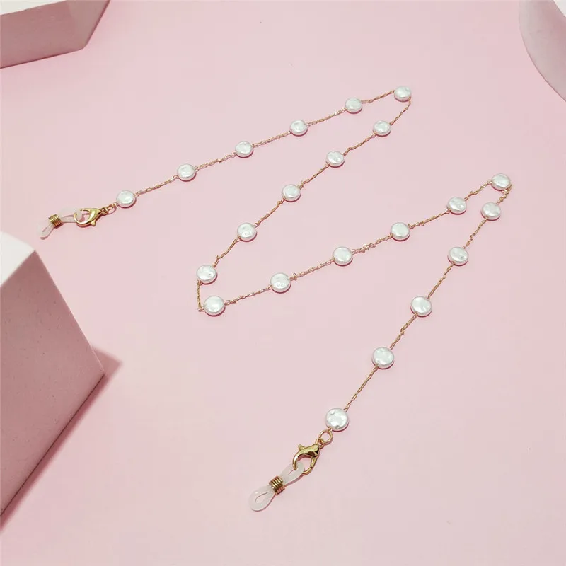 Любовный ошейник из цветных сердец - розовый кристаллический кольцевой ожерелье для очков на бусинках, персиковый держатель маски дизайнера для женщин.