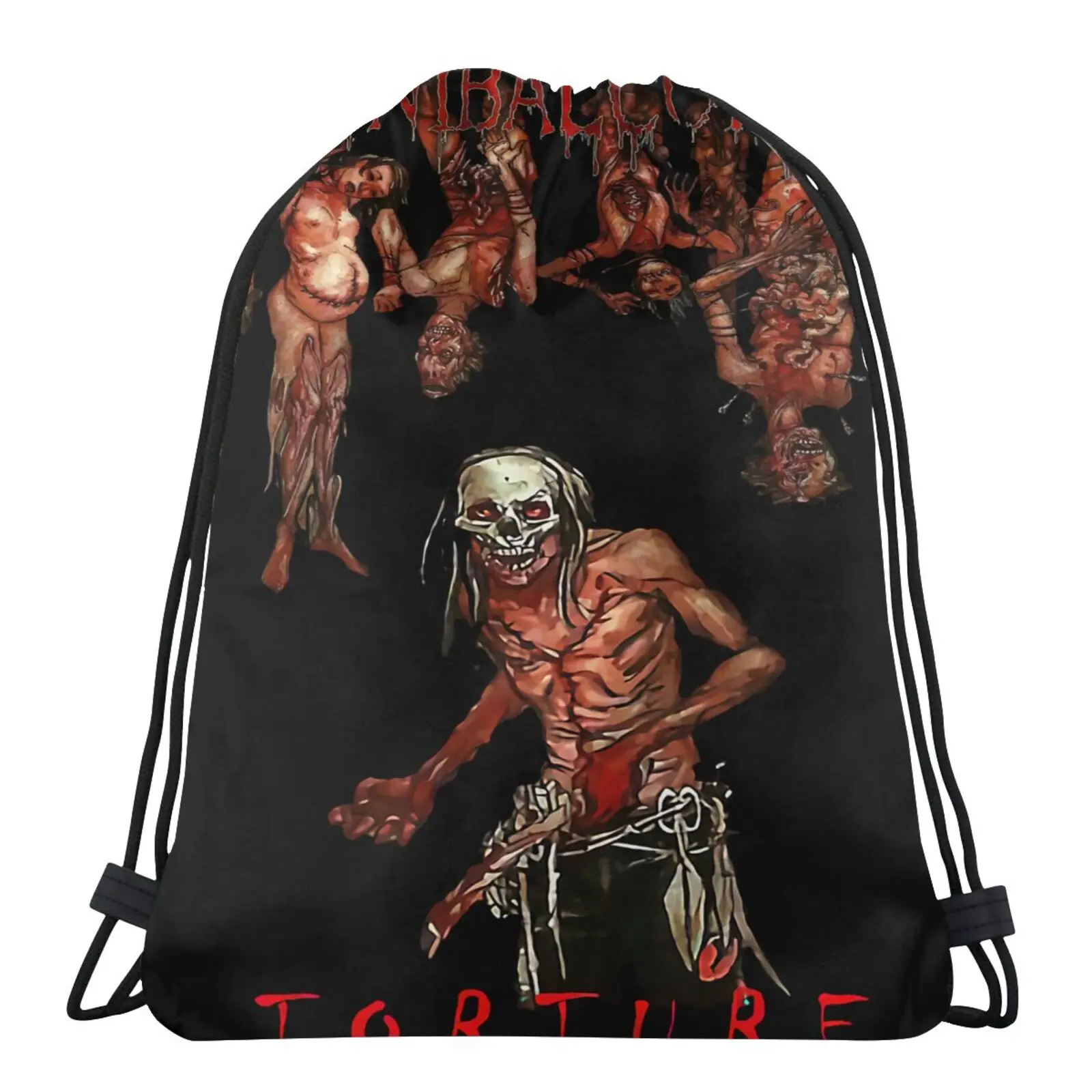 

Cannibal Corpse Torture V1 Death Metal Bag Bag Woman Custom Backpack Rope Bag Child Sports Bag Bag Ropes Storage Bag Bag Straw