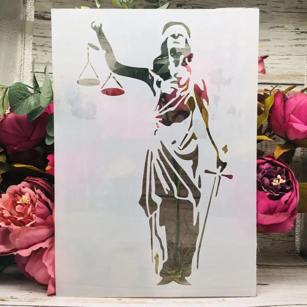 

A4 29cm Goddess Balance DIY Layering Stencils Wall Painting Scrapbook Coloring Embossing Album Decorative Template