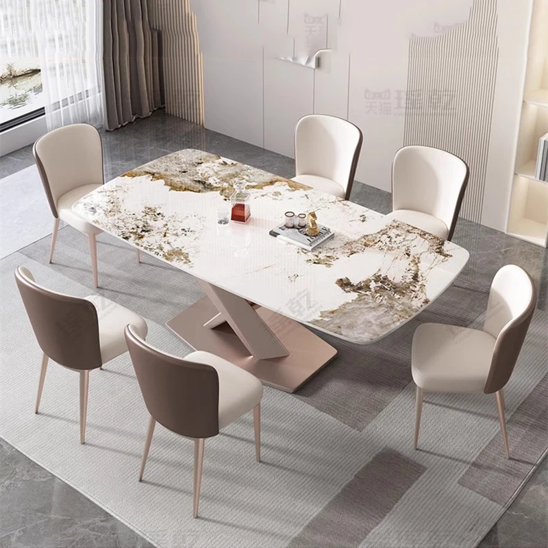 Современный итальянский простой обеденный стол регулируемые кухонные