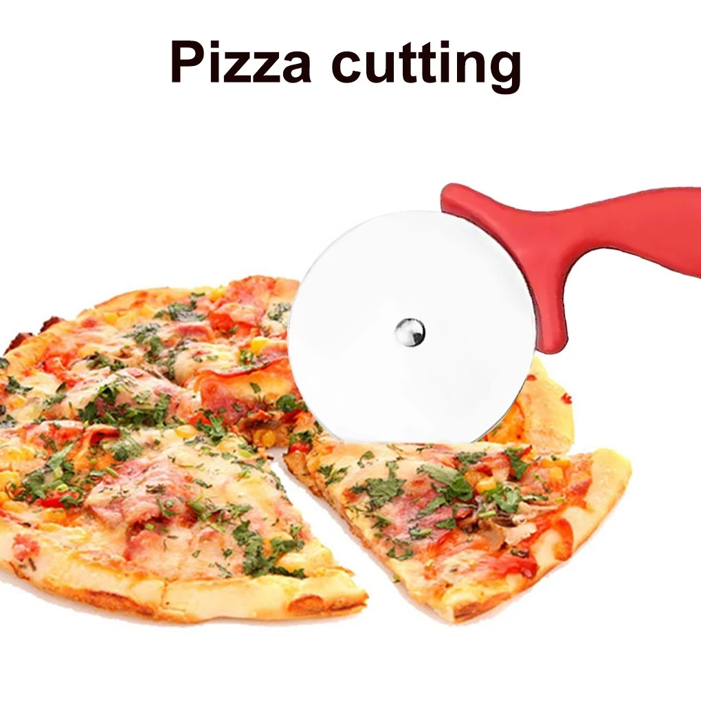 

Pizza Slicer Stainless Steel Round Pizza Wheel Pastry Slicer Roller Dough Divider with Non-slip Handle Pizza Cutting Machine