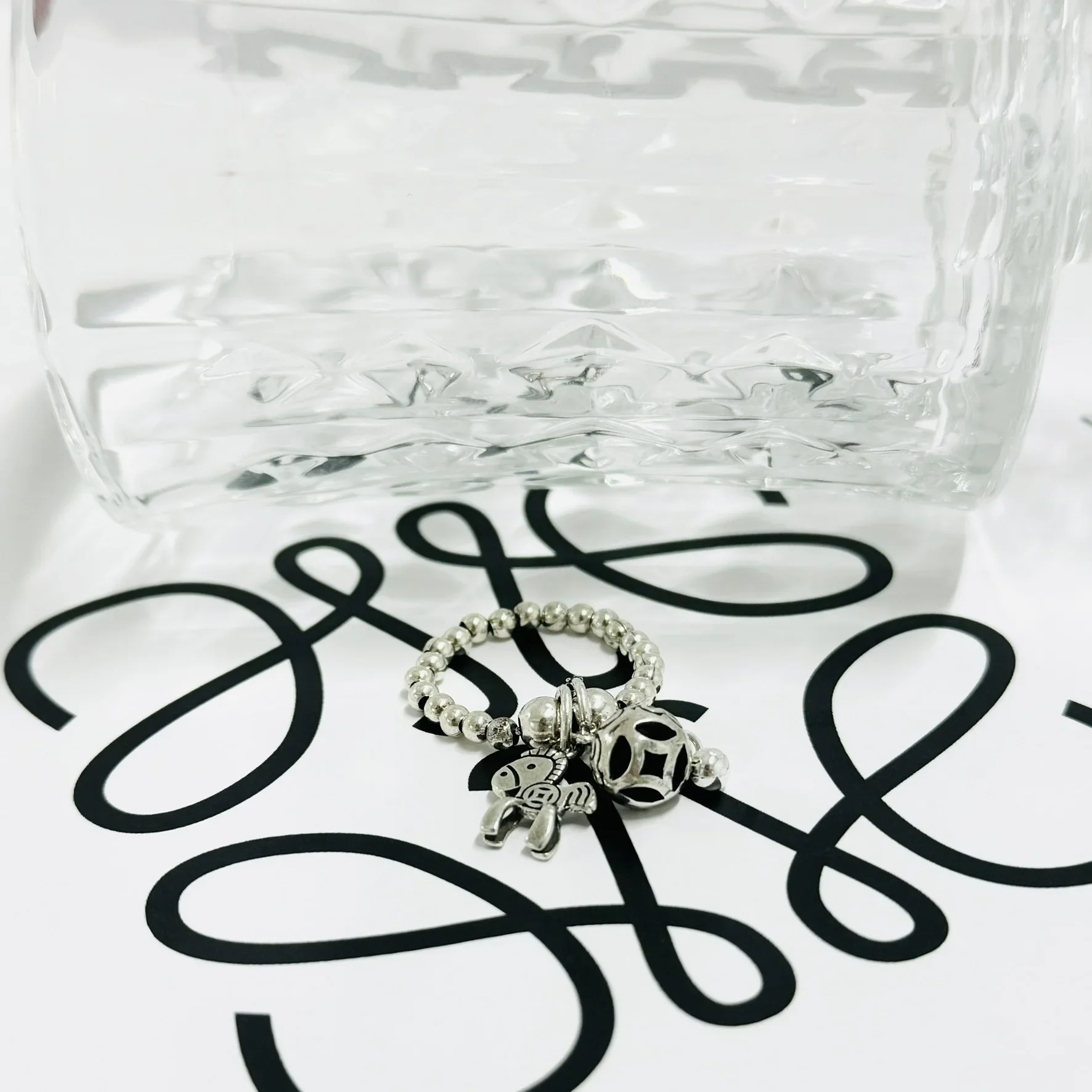 Кольцо из чистого серебра 925 пробы с жемчужными бусинами