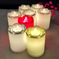 flameless led candle with battery wedding birthday party decoration flower electronic small tealight lot of fake candle lamp set