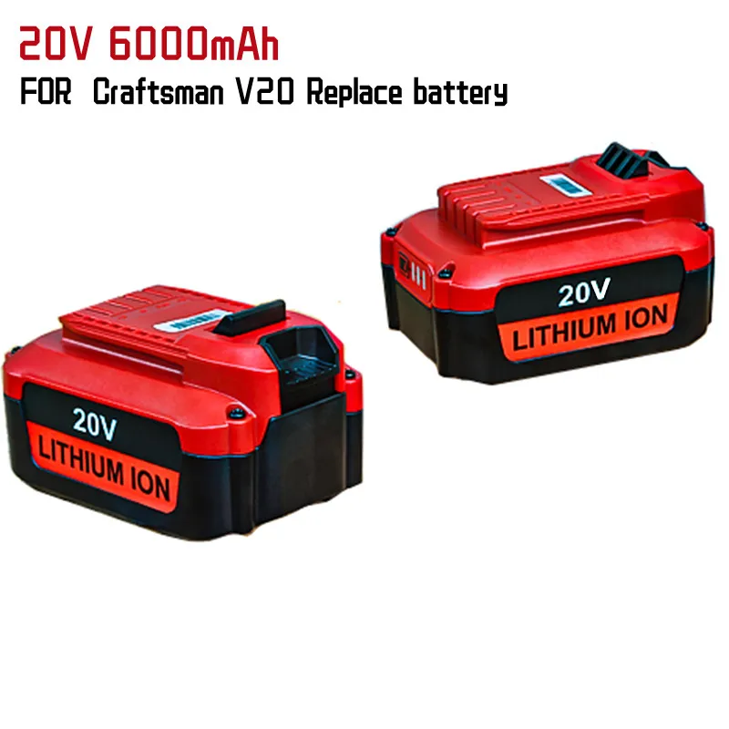 

6000mAh 20V Lithium Battery for Craftsman V20 Lithium Ion Battery CMCB202 CMCB202-2 CMCB204 CMCB204-2 Craftsman V20 Battery