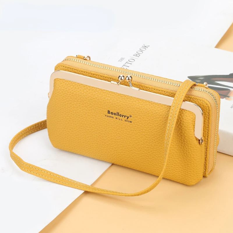 

Women's Shoulder Bags Women's Multifunctional Crossbody Bags Women's Lychee Pattern Fashion Long Wallets Zipper Coin Purses