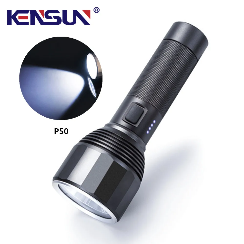 

2000 Lumen Super Bright CREE P50 Flashlight Type-C Rechargeable 5 Modes IPX7 Waterproof LED Light Powerful Torch for Camping