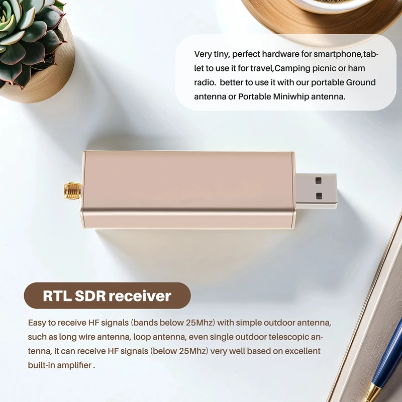 Приемник SDR V3 Pro Rtl2832 Rtl2832u R820T2 RTL Для 100 кГц-1 7 ГГц UHF VHF HF AM FM