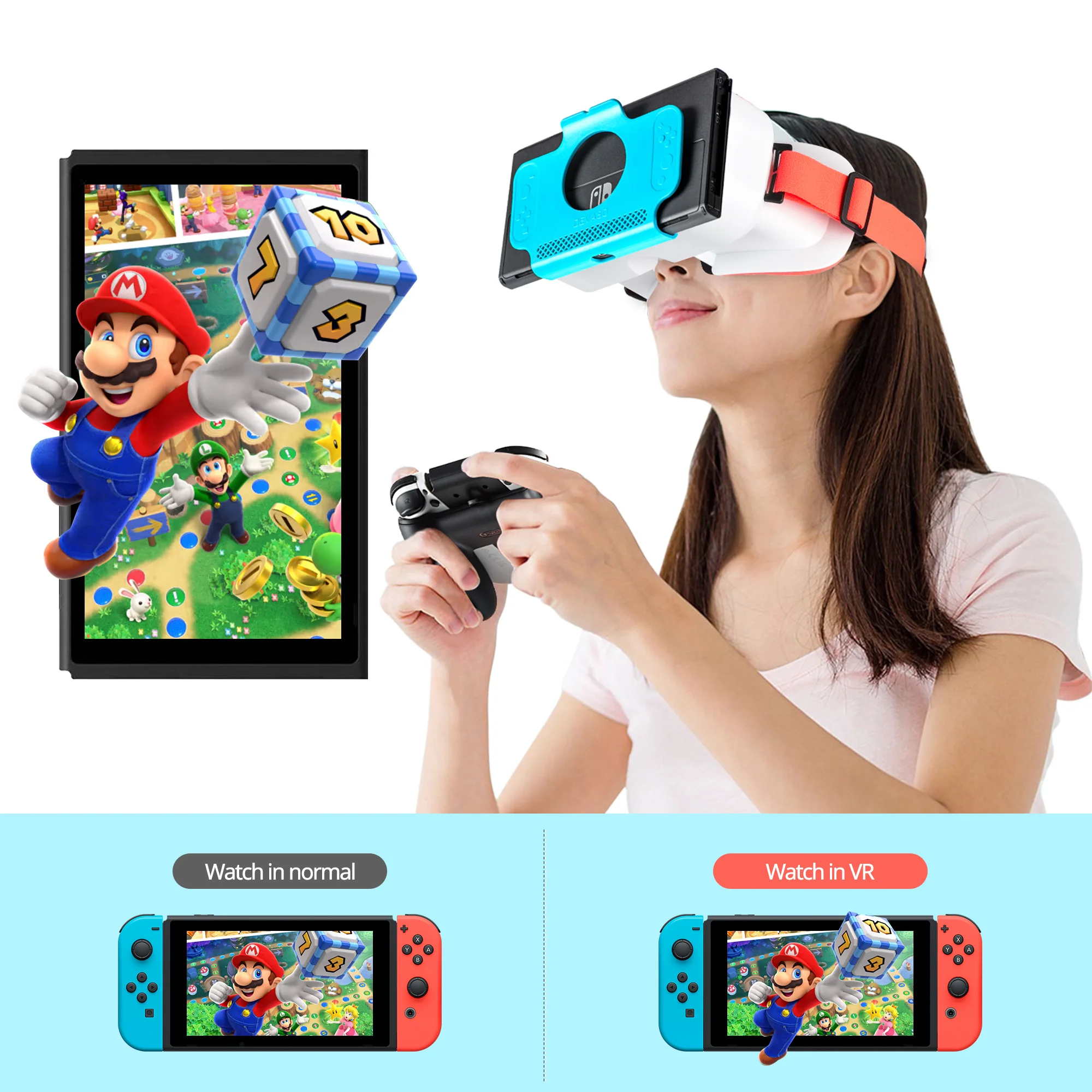 Очки виртуальной реальности для Nintendo Switch OLED/Nintendo 3D VR (Виртуальная реальность) |