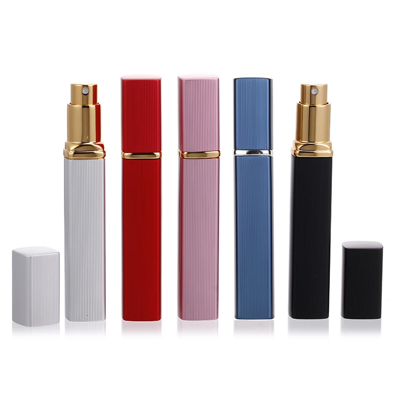 

50Pcs 12ML Square Shape Refillable Perfume Atomizer Bottle For Travel, Portable Spray Scent Pump Case