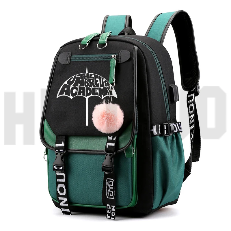 Рюкзак женский с принтом зонтика, милый школьный ранец в стиле аниме, сумка для ноутбука на молнии с мягкой спинкой, дорожные сумки