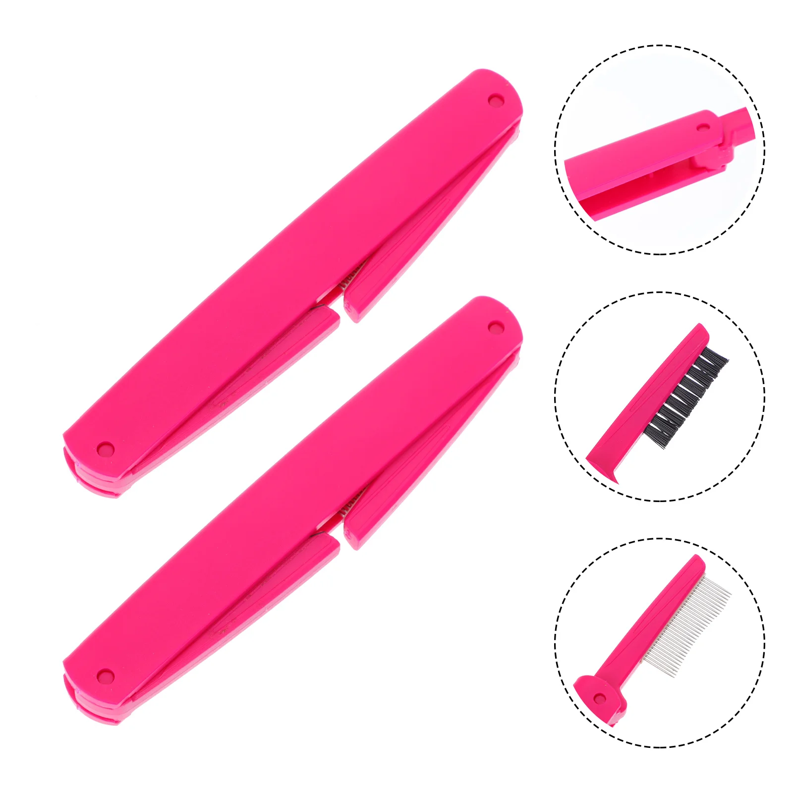 

Brush Eyelash Comb Eyebrow Metal Separator Lash Grooming Tool Folding Teeth Brow Sided Dual Mascara Brushes Applicator Eyetools