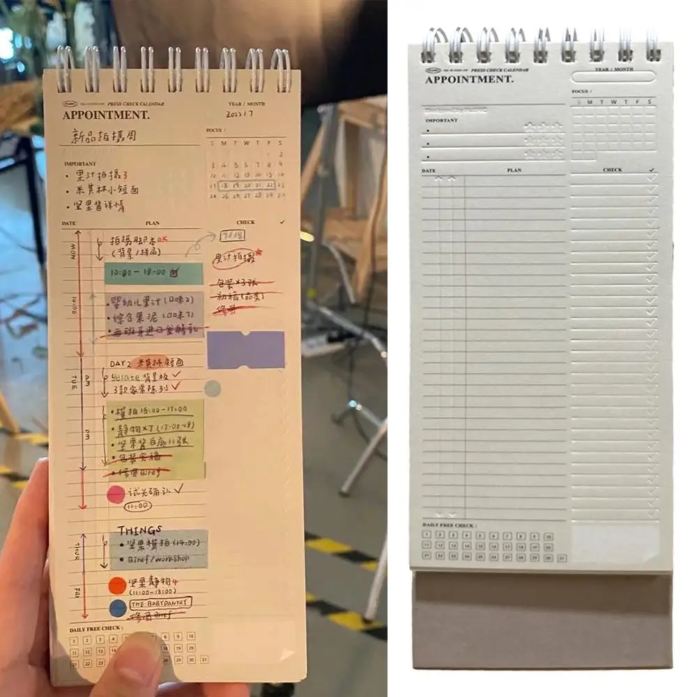 

Calendar Style Multifunctional Student Schedule Time Management Monthly Weekly Learning Plan Stationery Supplies For Studen V8L4