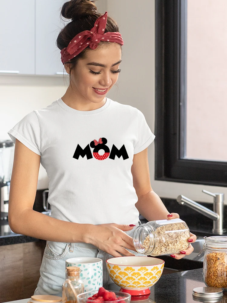 

Y2K диснеевские Семейные фотообои одинаковый папа мама ребенок одежда Микки Маус для женщин Испания Повседневная футболка с коротким рукаво...