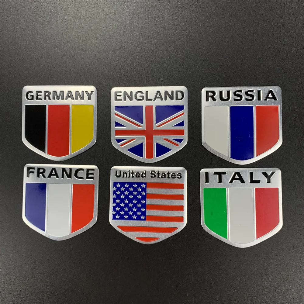 

Aluminum National Flag Car Sticker For Honda Brio CLARITY HR-V VEZEL Passport Pilot CR-Z NSX Ridgeline