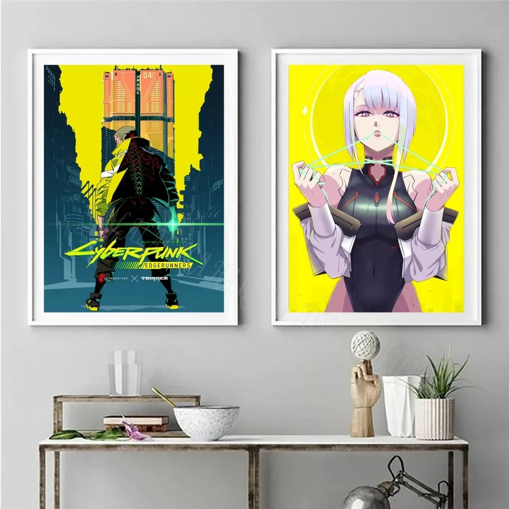 C-Cyberpunk-Edgerunners аниме постер настенное искусство домашний декор комнаты цифровая