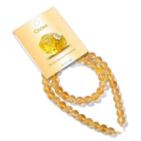 Кристаллы цитрина 8 мм, 50 шт.,  vinswet