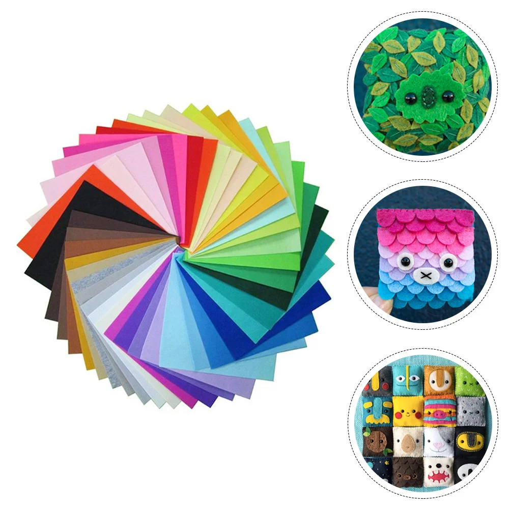 

40 Sheets Creative DIY Colorful Sewing Craft Supplies Sewing Fabric Handicraft Material Felt Fabric Sheets