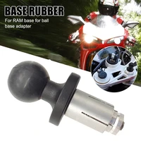 motorcycle front fork stem base ball adapter rubber base head compatible with ram mount for gopro ball mount adapter