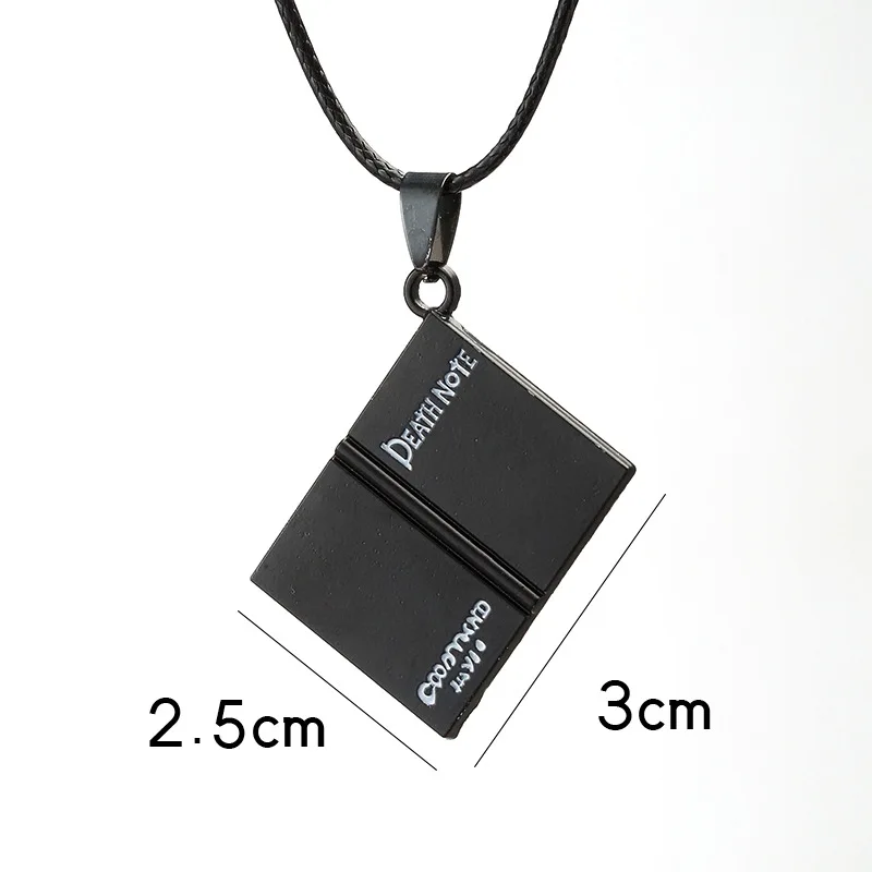 Anime Death Note Necklace Rope Leather Choker Fashion Black Note Book Model Pendant Necklace For Women And Men cosplay Accessory images - 6