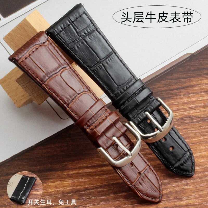 

Genuine leather watchband Men Women 18mm 20mm 22mm 26mm 30mm for FM 6000H 6002H 6000K Luxury Strap quick release bracelet