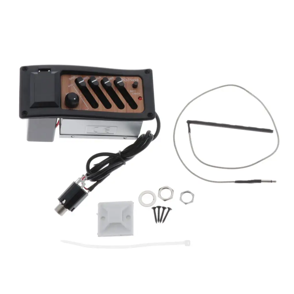 

Acoustic Guitar 4 Band EQ Pre-Amp Piezo Pickup, Acoustic Guitar