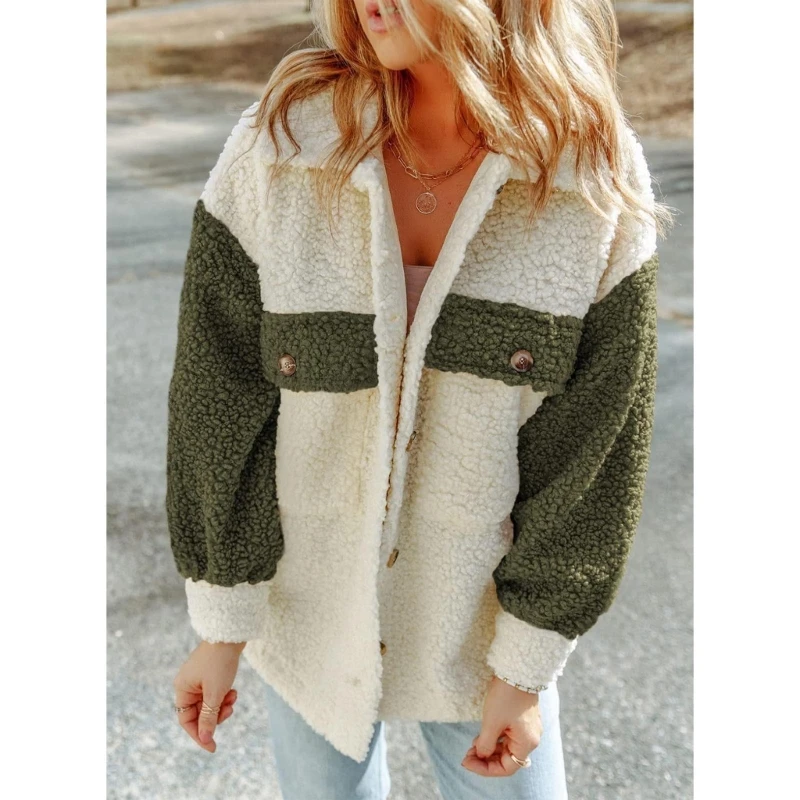 

Женская куртка-свитер на пуговицах, пальто большого размера с длинными рукавами и карманами, идеально подходящее для осени и