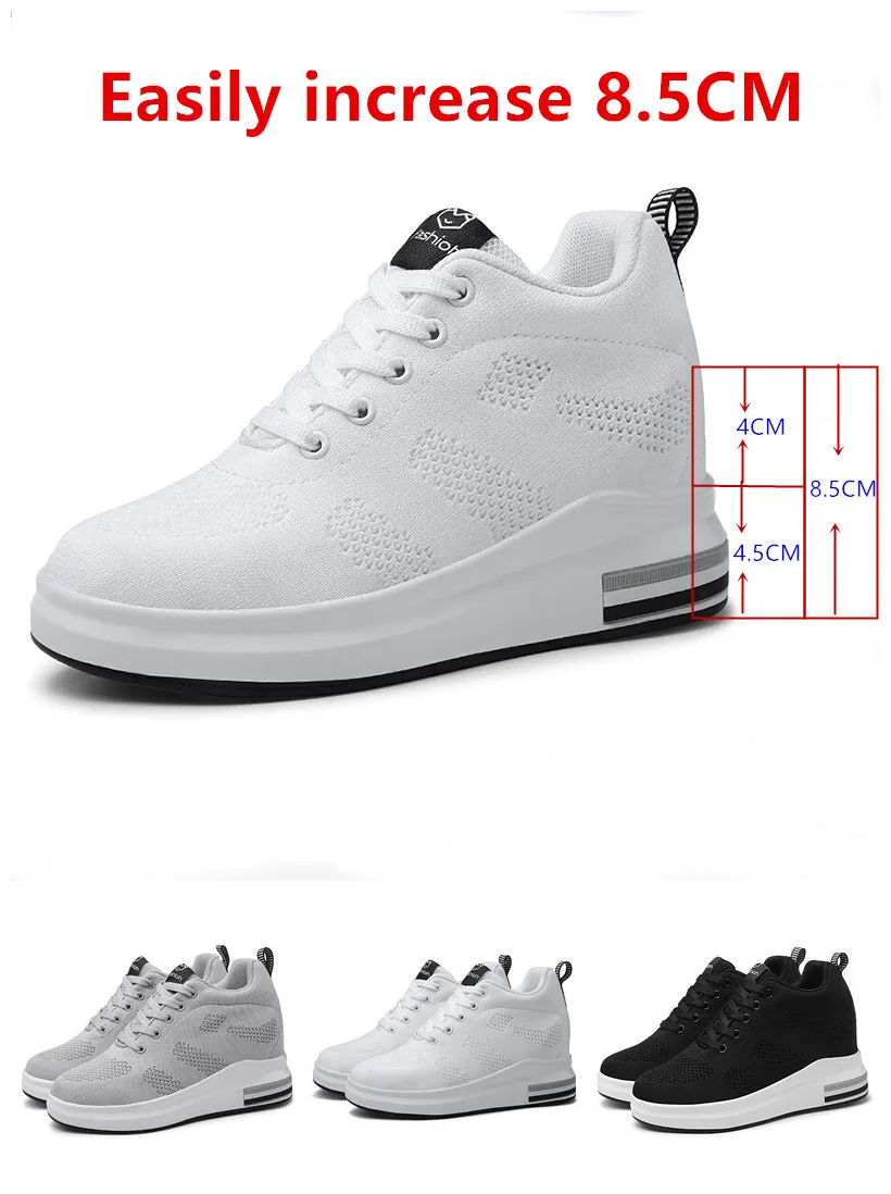 Spring Autumn Ladies Women Outdoor Lightweight Salomones Invisible Increase Sports Couple Jogging Sneakers Running Shoes 35-39