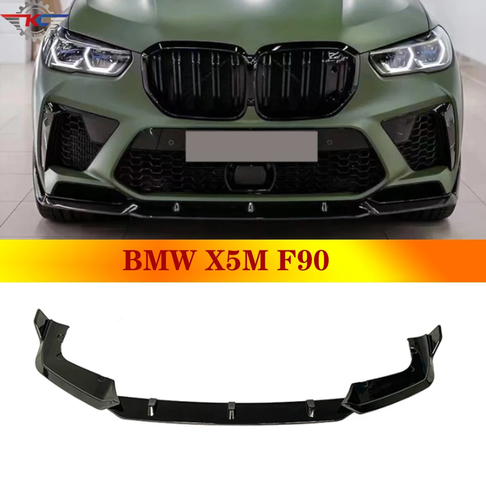 

Only Fit For BMW Real F90 M5 Front Car Body Kit Lip Car Protection ABS Gloss Black Carbon Look Bumpers 3PCS/Set