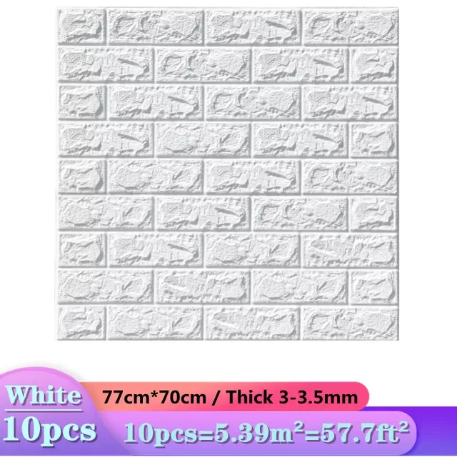 

3D Wall Stickers Drop Shipping Imitation Brick Waterproof Self Adhesive Panels Home Decor Wallpaper For Living Room